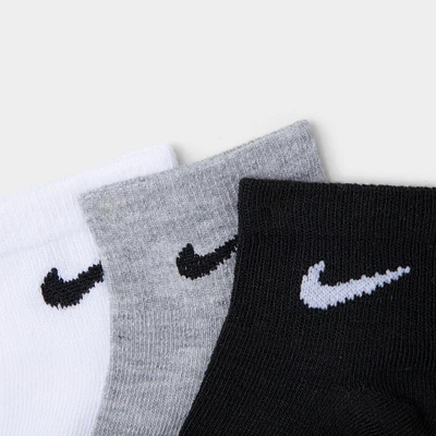 Nike Juniors' Lightweight Ankle Socks (6 Pack) White / Dark Grey