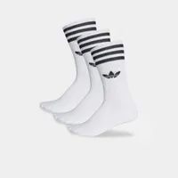 adidas Originals Solid Crew Socks (3 Pack) White / Black