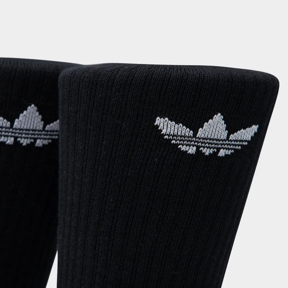 adidas Originals Solid Crew Socks (3 Pack) Black / White