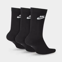 Nike Sportswear Everyday Essential Crew Socks (3 Pack) Black / White