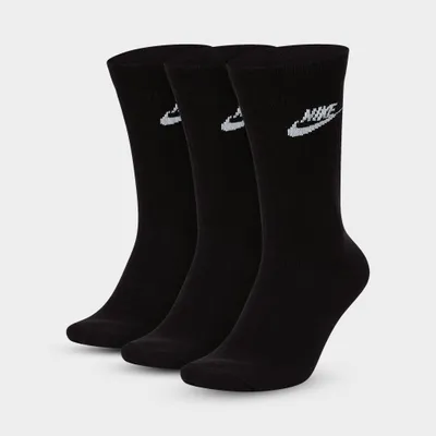 Nike Sportswear Everyday Essential Crew Socks (3 Pack) Black / White