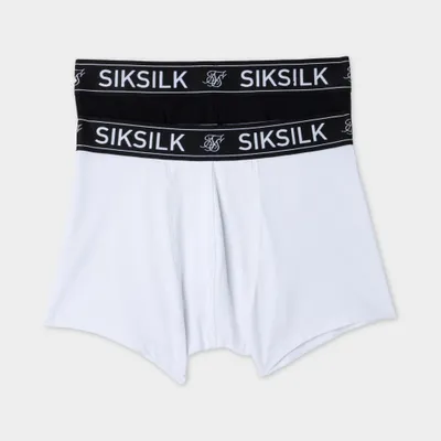 SikSilk Boxer Shorts - 2 Pack Black / White