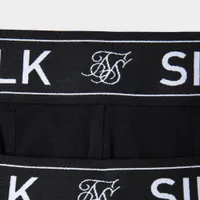 SikSilk Boxer Shorts - 2 Pack Black / White