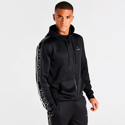 SikSilk x Messi Taped Full Zip Hoodie / Black