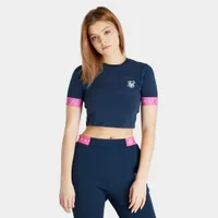 SikSilk Women’s Advantage Crop T-shirt / Navy