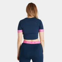 SikSilk Women’s Advantage Crop T-shirt / Navy