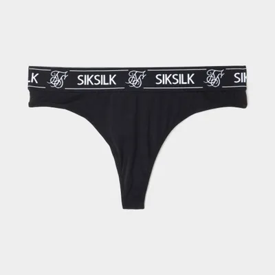 Sik Silk Women’s Thong (3-Pack) / Black