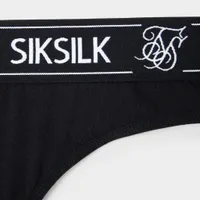 Sik Silk Women’s Thong (3-Pack) / Black