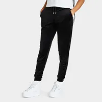 SikSilk Women’s Velour Embroidered Joggers / Black