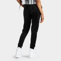 SikSilk Women’s Velour Embroidered Joggers / Black