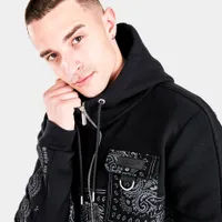 Supply & Demand Placement Print Full Zip Hoodie / Black