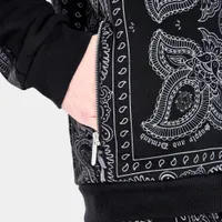 Supply & Demand Placement Print Full Zip Hoodie / Black