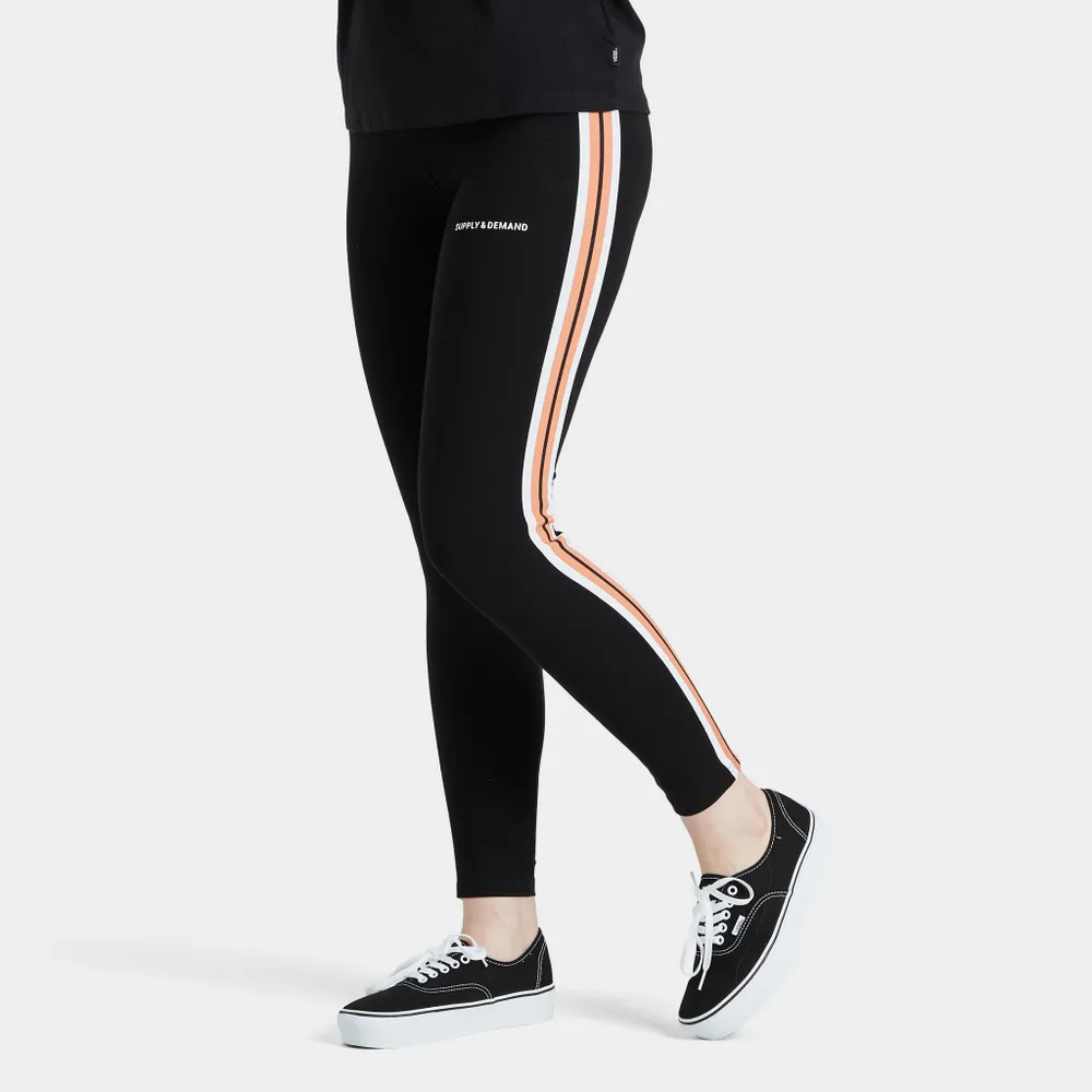 Supply & Demand Women’s Athletic Stripe Leggings / Black