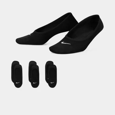 Nike Women’s Everyday Lightweight No-Show Socks (3 Pack) Black / White
