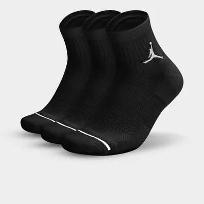 Jordan Everyday Max Quarter Ankle Socks - 3 Pack Black /
