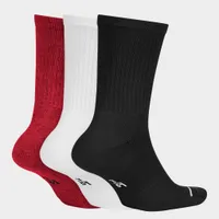 Jordan Everyday Max Crew Socks (3 Pack) Black / White - Gym Red