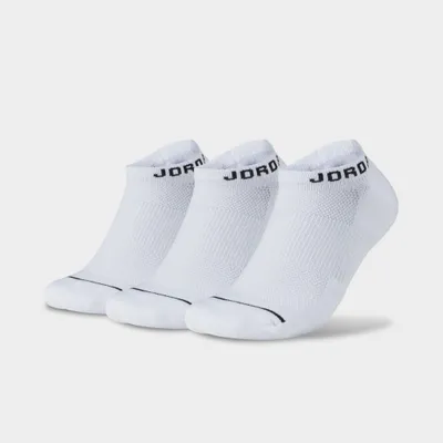 Jordan Everyday Max No Show Socks - 3 Pack White / Black