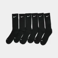 Nike Everyday Plus Cushioned Training Crew Socks (6 Pack) Black / White