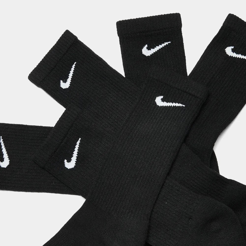 Nike Everyday Plus Cushioned Training Crew Socks (6 Pack) Black / White