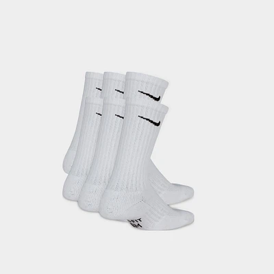 Nike Everyday Kids' Cushioned Crew Socks (6 Pack) White / Black