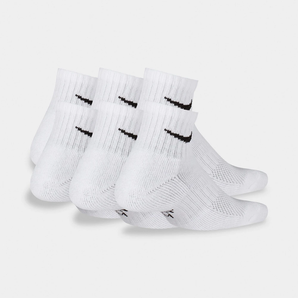 Nike Everyday Children's Cushioned Ankle Socks (6 Pack) White / Black