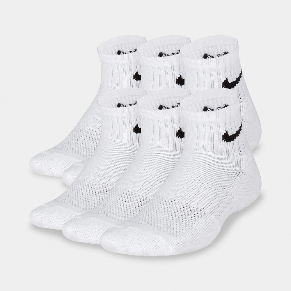 Nike Children's Everyday Cushioned Ankle Socks - 6 Pack White / Black