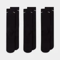 Nike Everyday Cushioned Training Crew Socks (3 Pack) Black / White