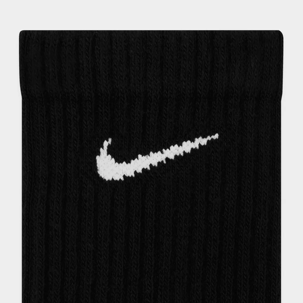 Nike Everyday Cushioned Training Crew Socks (3 Pack) Black / White