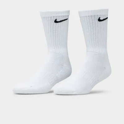 Nike Everyday Cushioned Training Crew Socks - 3 Pack White / Black