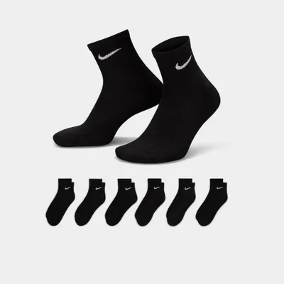Nike Everyday Cushioned Ankle Socks (6 Pack) Black / White