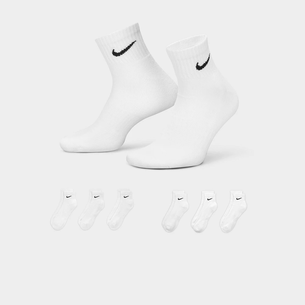 Nike Everyday Cushioned Training Ankle Socks (6 Pack) White / Black