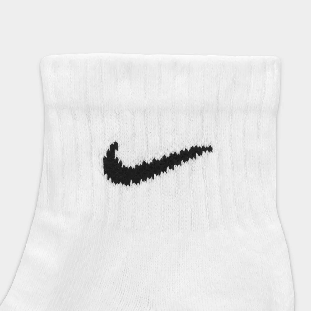Nike Everyday Cushioned Ankle Socks (6 Pack) White / Black