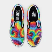 Vans Children’s Classic Slip-On Spiral Tie Dye / Multi - True White