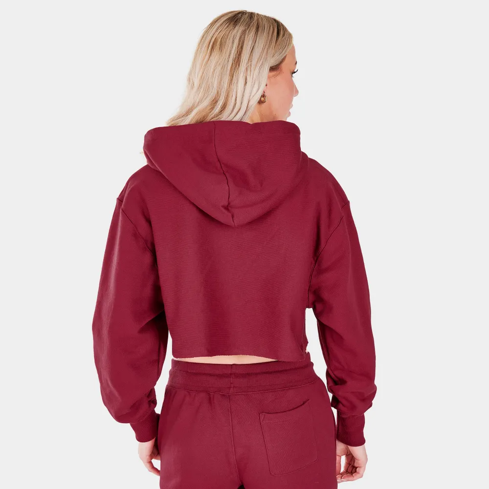 Champion Women’s Reverse Weave Cropped Pullover Hoodie / Cranberry Tart