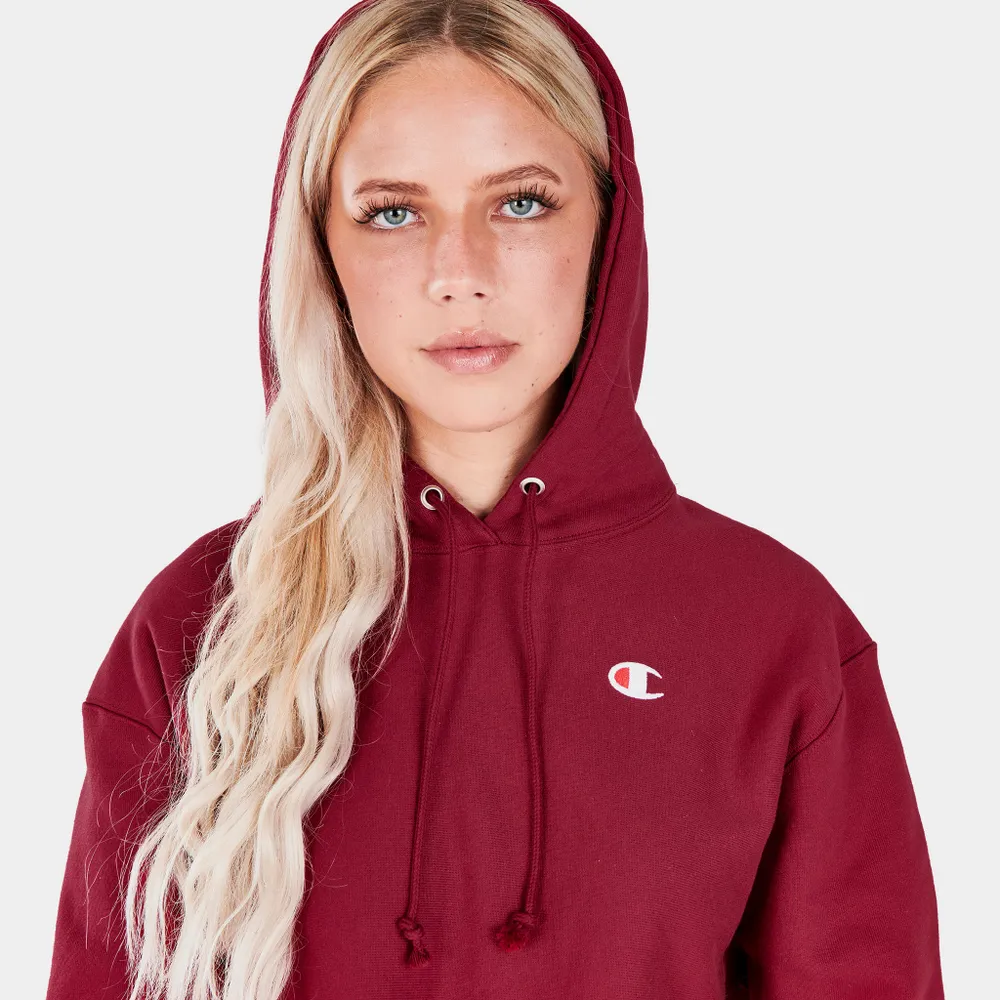 Champion Women’s Reverse Weave Cropped Pullover Hoodie / Cranberry Tart
