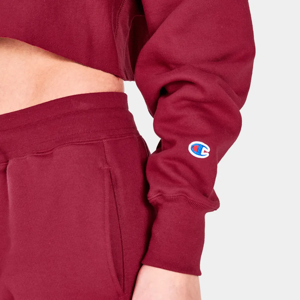 Champion Women’s Reverse Weave Cropped Pullover Hoodie / Cranberry Tart