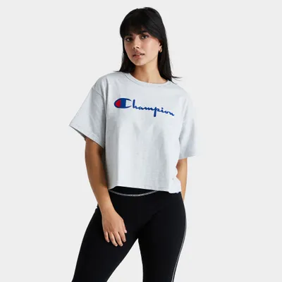 Champion Women's Heritage Cropped T-shirt / GFS Silver Grey