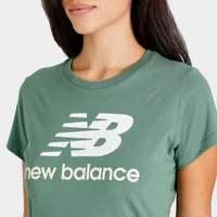 New Balance Women's Essential Stacked Logo T-shirt / Jade
