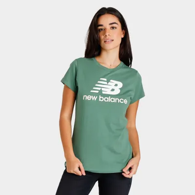 New Balance Women's Essential Stacked Logo T-shirt / Jade