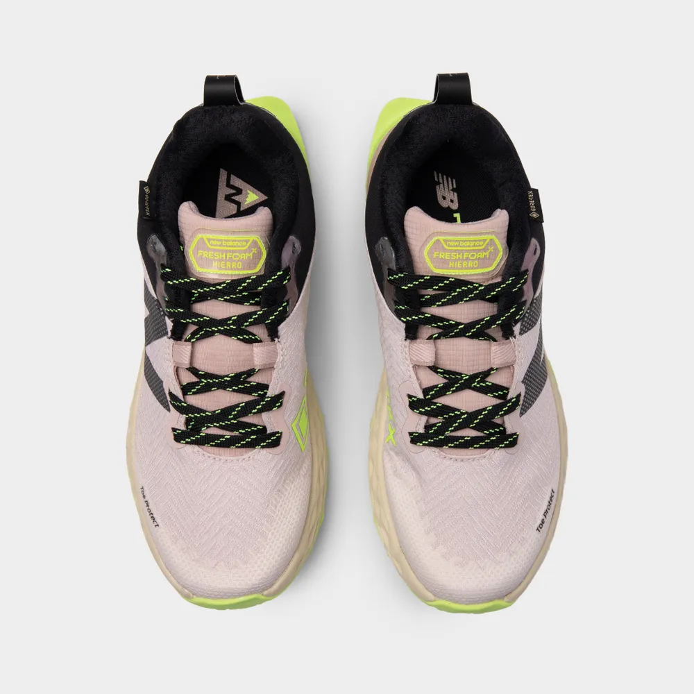 New Balance Women’s Fresh Foam Hierro v6 GTX Pink / Au Lait - Bleached Lime Glo