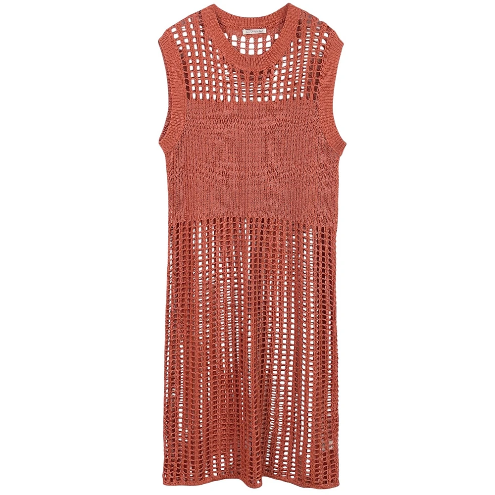70059 Block Crochet Dress