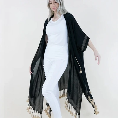 70467 Boho Tassel Kimono