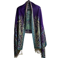 W30236.1 Long Paisley Pash Purple