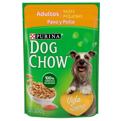 DOG CHOW - Alimento Húmedo Adulto Razas Pequeñas Pavo y Pollo 100 g