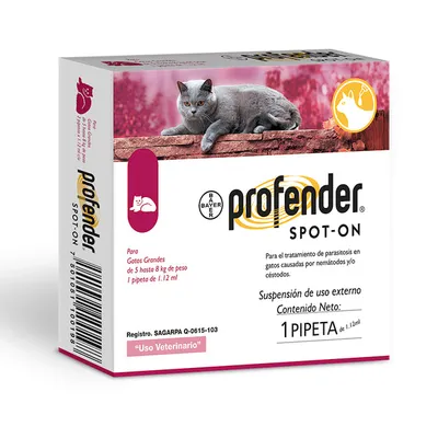 PROFENDER- Desparasitante intestinal para gatos en pipeta