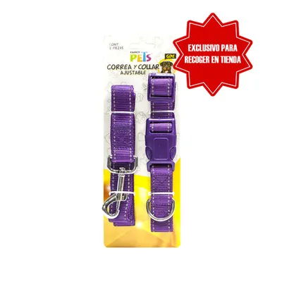 FANCY PETS - Collar con Correa Grande con Bandas Reflejantes