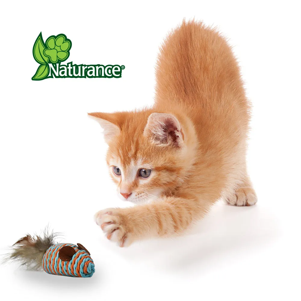 NATURANCE - Ratones de Juguete Eco para Gato 2 Pzas