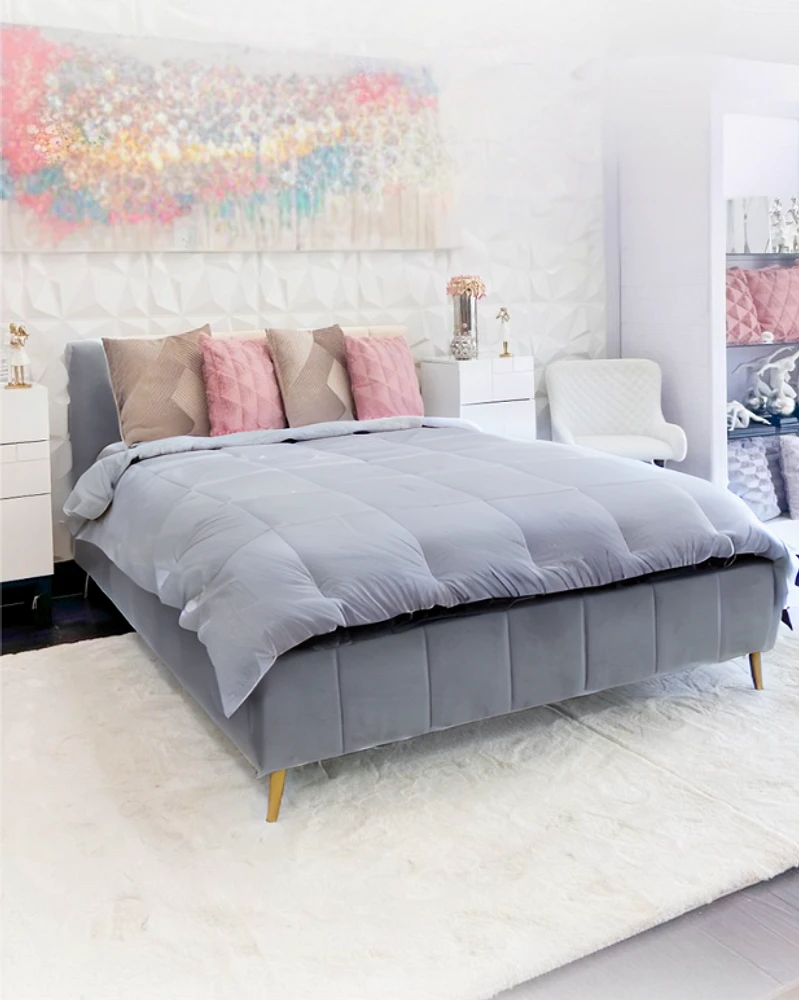 Mellea Bed Gray - Queen size