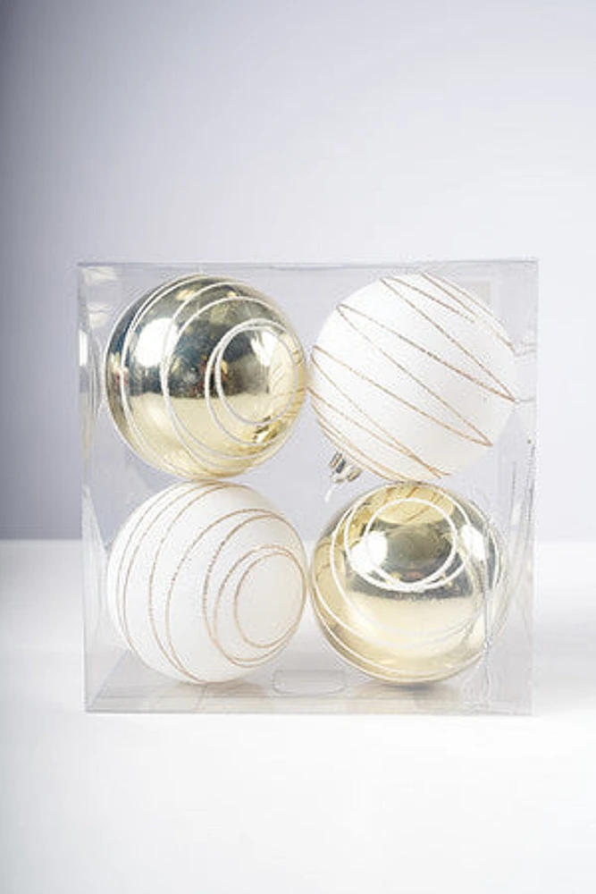 5" ASSORTED GOLD/WHITE BALL