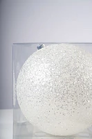 10" WHITE W/SILVER CONFETTI  BALL